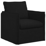 vidaXL Canapé 2 Pièces Noir 196 x 82 x 85 cm tissu
