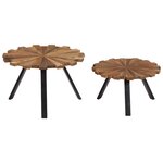 vidaXL Tables basses 2 Pièces Bois de récupération massif