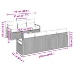 Set de canapé de jardin vidaXL 8 pièces avec coussins beige en rotin