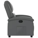 vidaXL Fauteuil inclinable Gris Similicuir