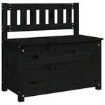 vidaXL Banc Noir 80x41x77 cm Bois de pin massif