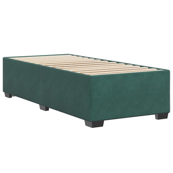 vidaXL Cadre de lit sans matelas vert foncé 90x190 cm velours