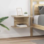 vidaXL Table de chevet 2 Pièces Chêne Sonoma 40 x 30 x 25 cm