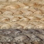 vidaXL Tapis fait à la main Jute avec bord gris 240 cm