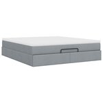 VidaXL Cadre de lit ottoman et matelas gris clair 160x200cm tissu