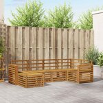 vidaXL Ensemble de canapés d'extérieur 6 pc Naturel Polyester