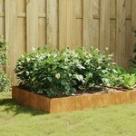 vidaXL Lit surélevé de jardin 100x100x33 5 cm acier corten