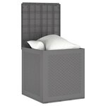vidaXL Boîte de rangement Gris clair 55 x 53 x 57 cm Polypropylène