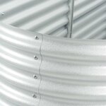 vidaXL Lit surélevé de jardin 320x80x81 cm Acier galvanisé Argenté