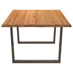 vidaXL Table à manger avec bord naturel 240x120x74cm bois massif chêne