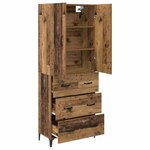 vidaXL Haut Armoire Bois Ancien 69 5 x 34 x 180 cm Bois d'ingénierie