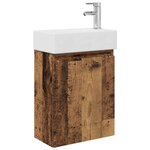 vidaXL Meuble de salle de bain avec robinet Bois ancien