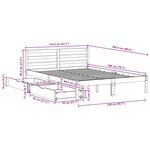 vidaXL Cadre de lit sans matelas blanc 150x200 cm bois de pin massif