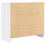 vidaXL Buffet avec tiroir blanc 71x35x65 cm bois d'ingénierie