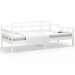 vidaXL Lit de jour sans matelas blanc bois de pin massif 80x200 cm