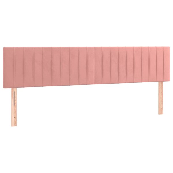 vidaXL Têtes de lit 2 Pièces Rose 90x5x78/88 cm Velours
