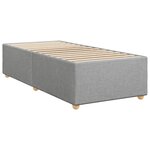 vidaXL Sommier à lattes de lit avec matelas Gris clair 90x200 cm Tissu