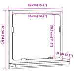 VidaXL Armoire à miroir de salle de bain chêne artisanal 40x11x37 cm
