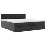 VidaXL Cadre de lit ottoman avec matelas noir 200x200 cm similicuir