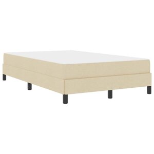 vidaXL Lit à ressorts avec matelas Crème 120 x 190 cm tissu