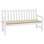 vidaXL Coussin de banc de jardin beige 200x50x4 cm tissu oxford