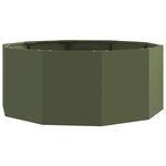 vidaXL Jardinière Vert olive 90 x 90 x 35 cm Acier