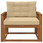 vidaXL Sofa de milieu extérieur Naturel