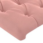 vidaXL Tête de lit à LED Rose 80x7x118/128 cm Velours