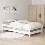 vidaXL Lit empilable Blanc 100x200 cm Bois de pin massif