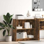 vidaXL Bibliothèque chêne fumé 80x24x76 cm bois d'ingénierie