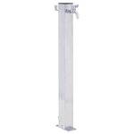 vidaXL Colonne à eau de jardin 100 cm acier inoxydable carré