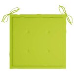 vidaXL Chaises de jardin lot de 2 avec coussins Bois de teck massif