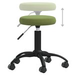 vidaXL Chaise pivotante de bureau Vert clair Velours