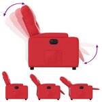 vidaXL Fauteuil inclinable électrique Rouge Similicuir