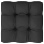 vidaXL Canapé 2 places de jardin avec coussins Gris Bois de pin massif