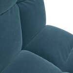 vidaXL Fauteuil de sol ajustable Bleu Velours