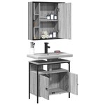 vidaXL Ensemble de meubles de salle de bain 2 Pièces Sonoma gris