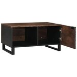 vidaXL Table basse Marron et Noir 80 x 50 x 40 cm