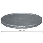 Bestway Couverture de piscine Ø4 57 m Rond Polyester Gris