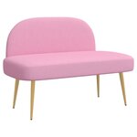 vidaXL Banc rembourré avec dossier Rose 110 x 60 x 76 cm