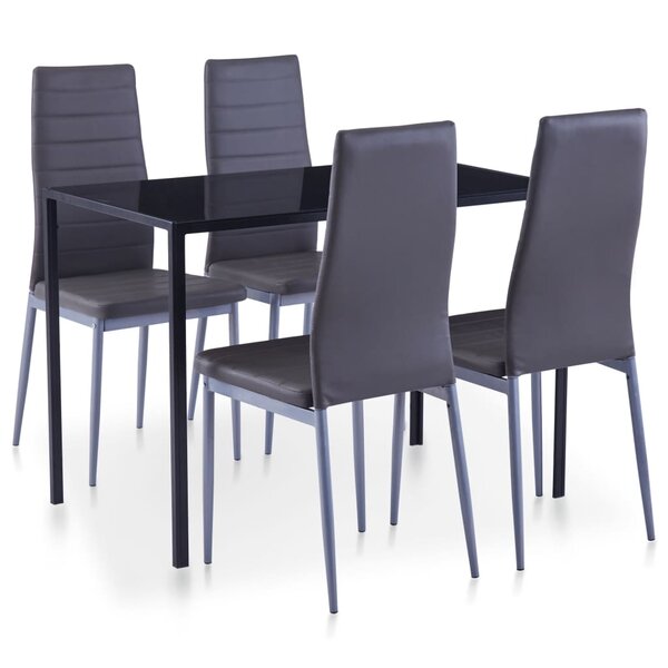 vidaXL Mobilier de salle à manger 5 Pièces Gris
