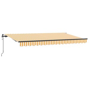 vidaXL Auvent Rétractable Jaune 400 x 200 cm tissu