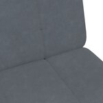 vidaXL Canapé-lit à 2 places avec repose-pied gris foncé velours