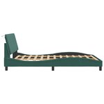 vidaXL Cadre de lit avec tête de lit Vert foncé 140x200 cm Velours