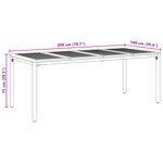 Table de jardin vidaXL 200x90x75 cm en bois d'acacia massif et métal