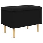 vidaXL Banc de rangement noir 62x42x46 cm bois d'ingénierie