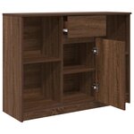 vidaXL Buffet avec tiroir chêne brun 101x35x76 cm bois d'ingénierie