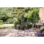 Pot de fleurs Amiga Rond 25 - Noir Ø 24.5 x hauteur 18 cm - Extérieur 100 recyclé