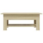 vidaXL Table basse chêne sonoma 102x55x42 cm bois d'ingénierie