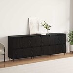 vidaXL Armoire de rangement 3 Pièces Chêne noir 60 x 35 x 70 cm